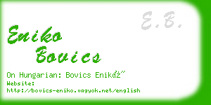 eniko bovics business card